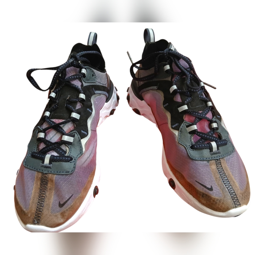 Nike React Element 87 Men's Sneakers - Black and Gray- Size 6 - Picture 3 of 16
